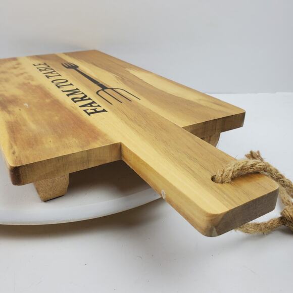 Vintage Farmhouse Wood Footed Cutting Board Trivet 19x8x2 Inch Farm To Table - Picture 4 of 8